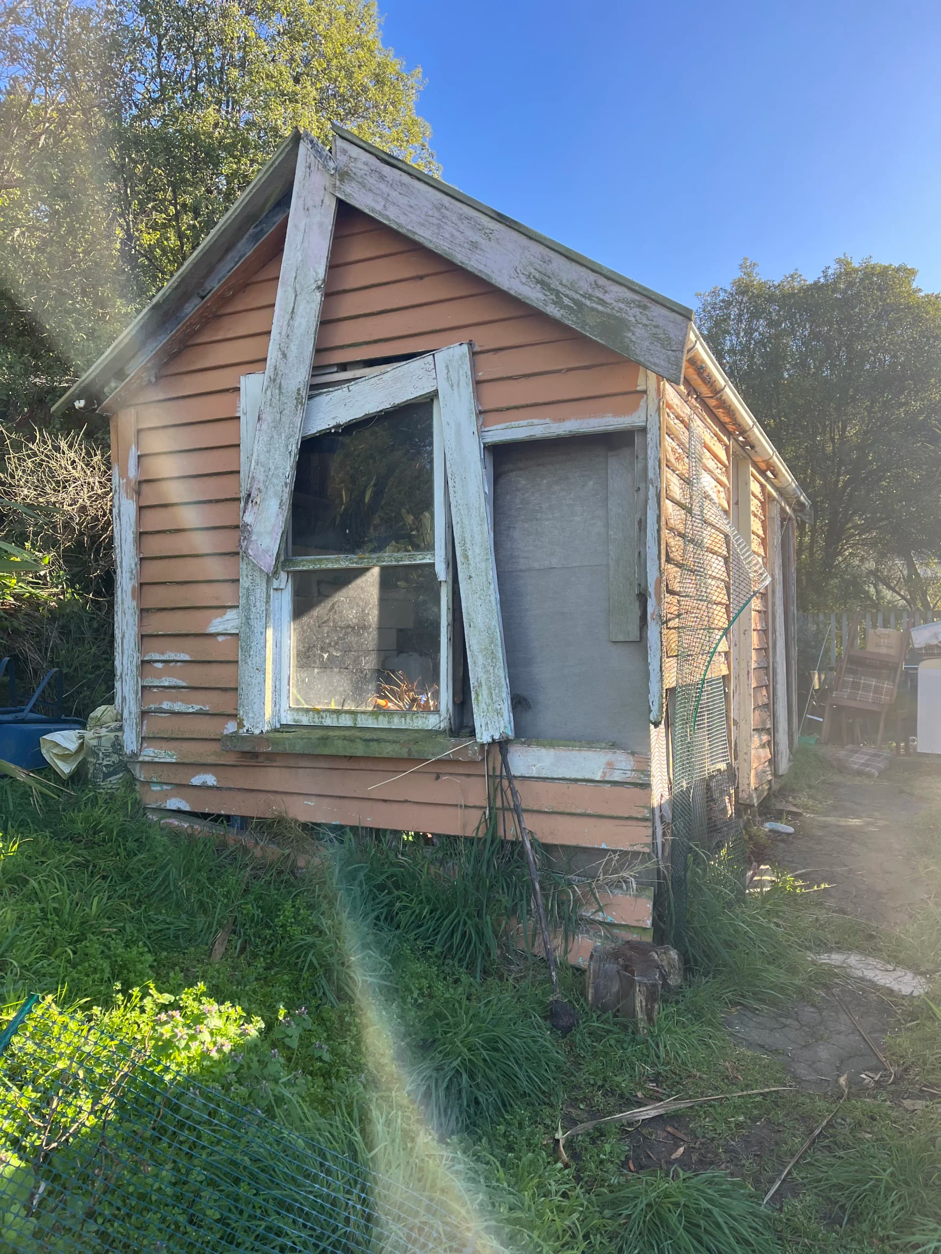 Light demolition work in progress in Christchurch - professional fence and shed removal
